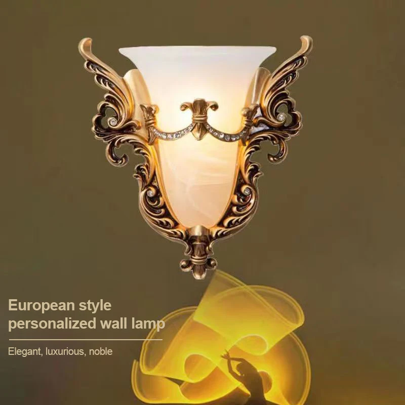 AFRA Modern Interior Wall Lamp LED European Creative Glass Sconce Light for Home Living Room Bedroom Bedside Decor