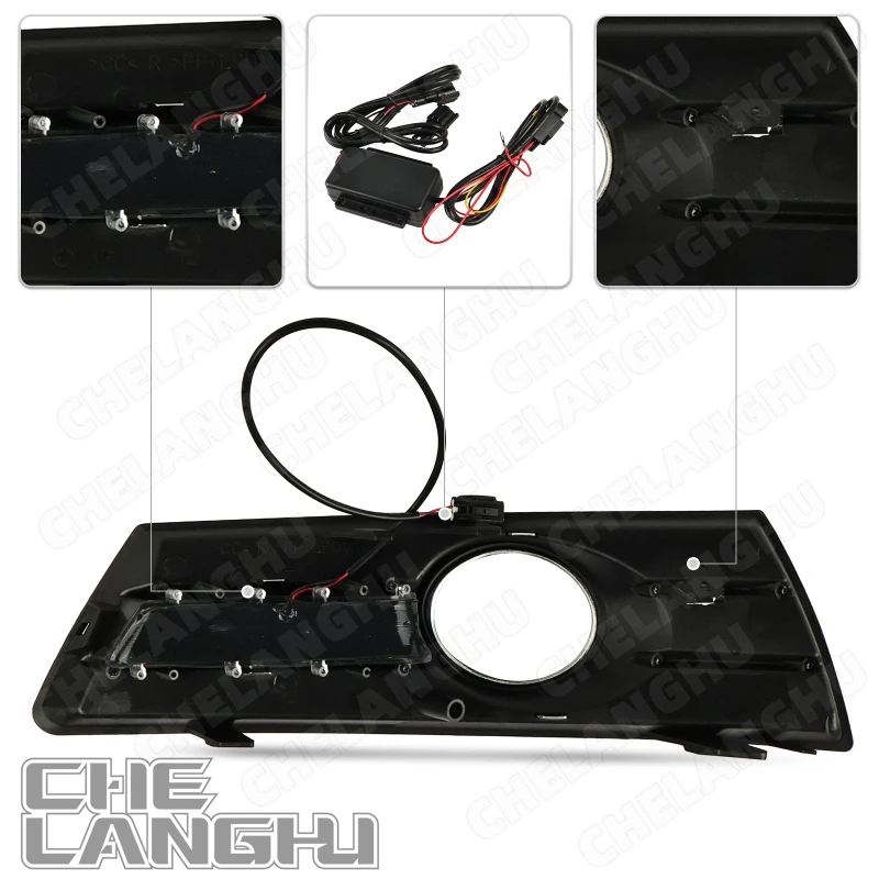 2pcs Car LED DRL For VW Passat CC 2008 2009 2010 2011 Car-styling LED DRL Daytime Running Lights With Wire Of Harness