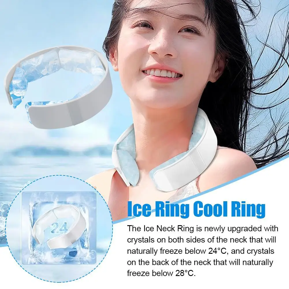 1pcs Neck Cooling Massager Summer Cooler Rings Collar Reusable Neck Cooler Tool Long Lasting Coolness