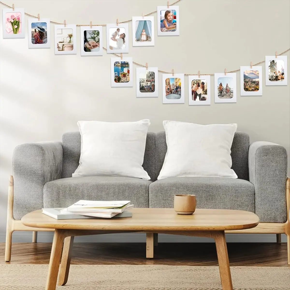 ABFS 50Pcs Paper Picture Frames for 4x6Inch Paper Photo Frames,Kit DIY Cardboard Photo Hanging Display for Home School