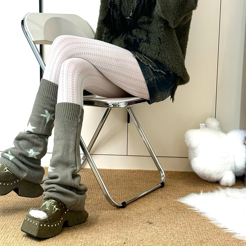 Kave 50D Heart Striped Pantyhose 2025 Autumn Winter Fashion Slim Tights Y2K Girls Lolita Fashion Stocking Leggings