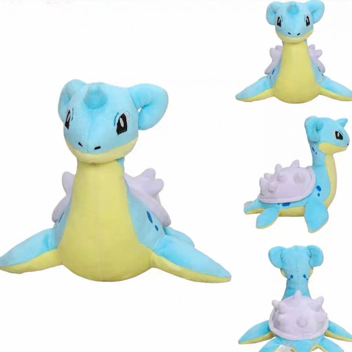 Kawaii Lapras Stuffed Pokemon Toys Cartoon Cute Water Sprit Plush Dolls Throw Pillow Birthday Gift For Kids Friends Boys