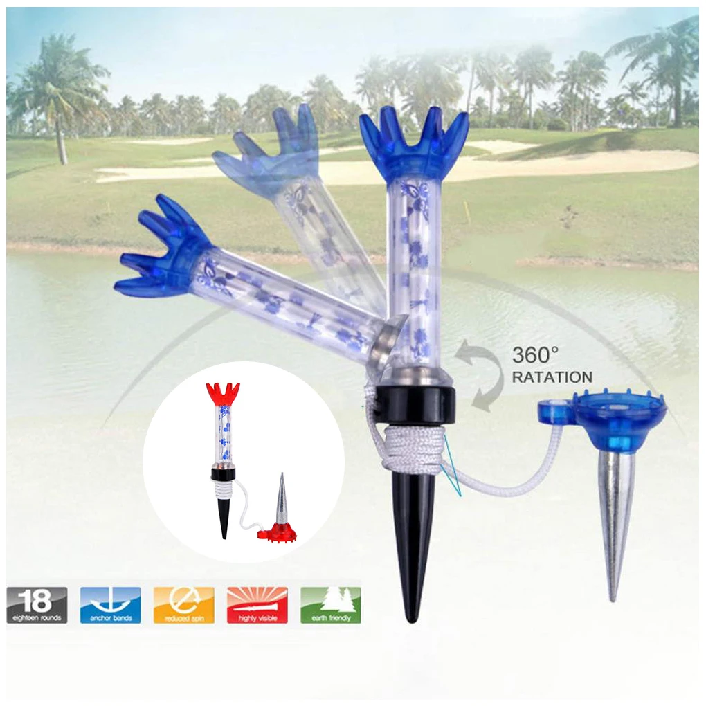 Pack of 10 Golf Ball Step Down Tees Multi-colors Balls Holder Part Training Reusable Composite Practice Outdoor