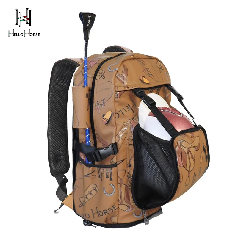Hello Horse Italian Backpack Knight Bag Equestrian Bag Large Capacity Equestrian Equipment Waterproof Large Capacity Knight Bag