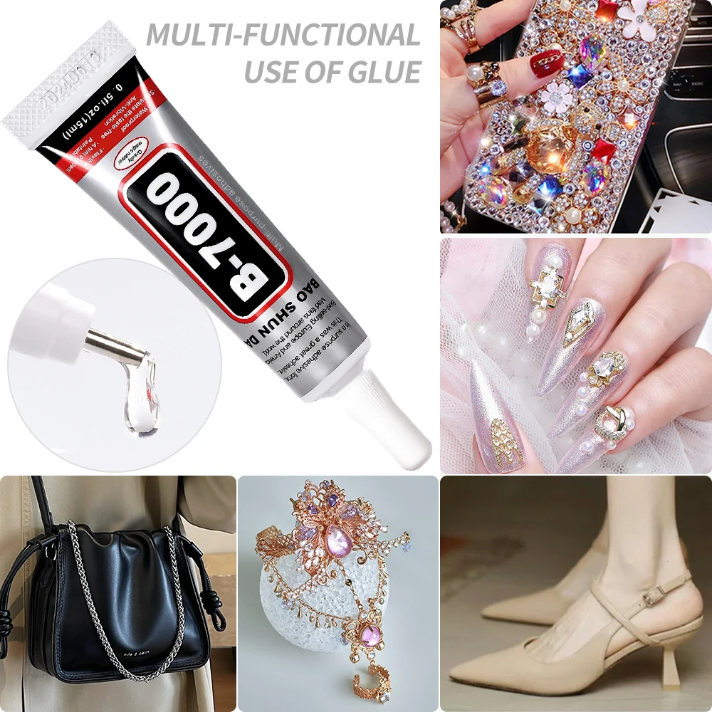 B7000 Multifunctional Clear Glue Semi Fluid Strong Universal Glue for Jewels/Rhinestone /Diamonds/False Nails Adhensive Glue Gel