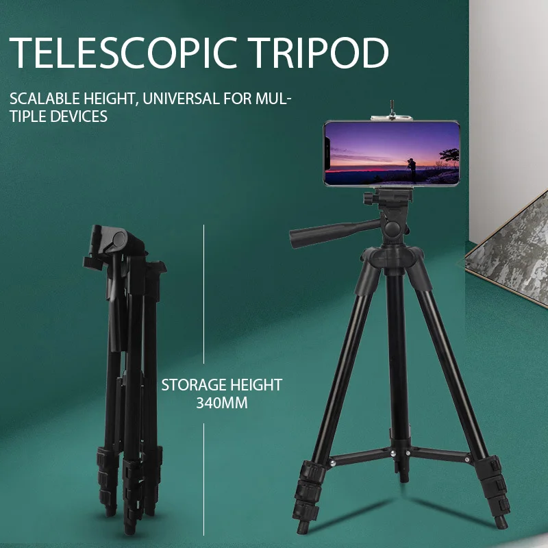 DSLR Flexible Tripod Extendable Travel Lightweight Stand Remote Control for Mobile Cell Phone Mount Camera Gopro Live Youtube