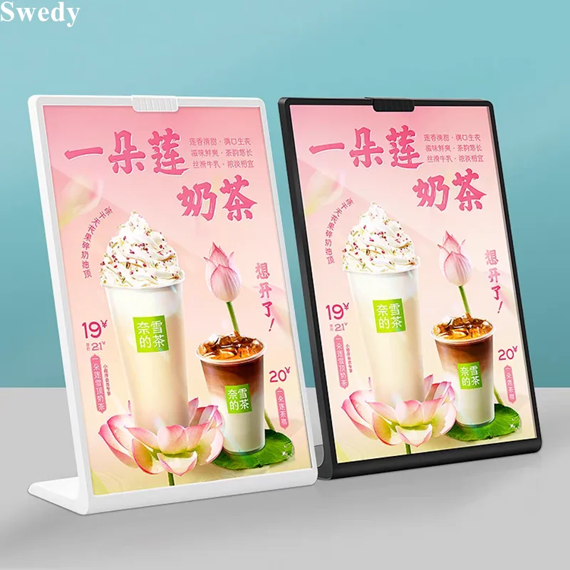 5 PCS A5 148x210mm T/L Shape Acrylic Sign Holder Display Stand Plastic Brochure Menu Paper Holder Photo Picture Ad Poster Frame