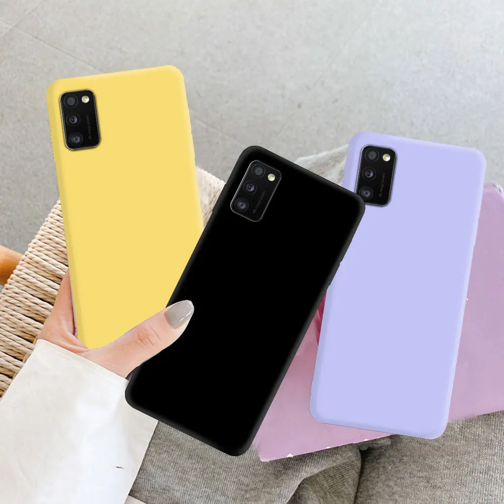 For Samsung A41 Case Matte Silicone Back Cover For Samsung Galaxy A41 A 41 Phone Cases For Samsung A41 Fundas Coque