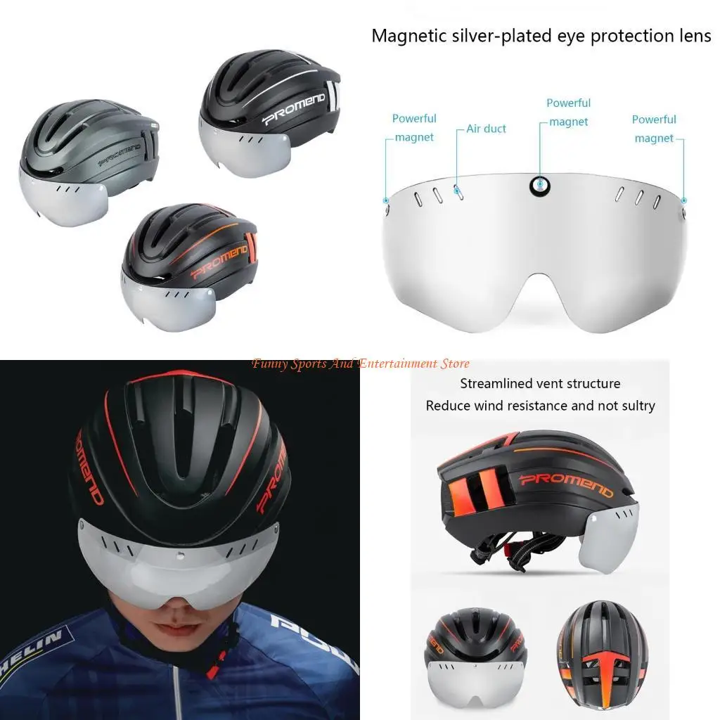 

C4DE City Bike Cycling Helmet Removable Visor Goggles MenWomen Breathable Outdoor