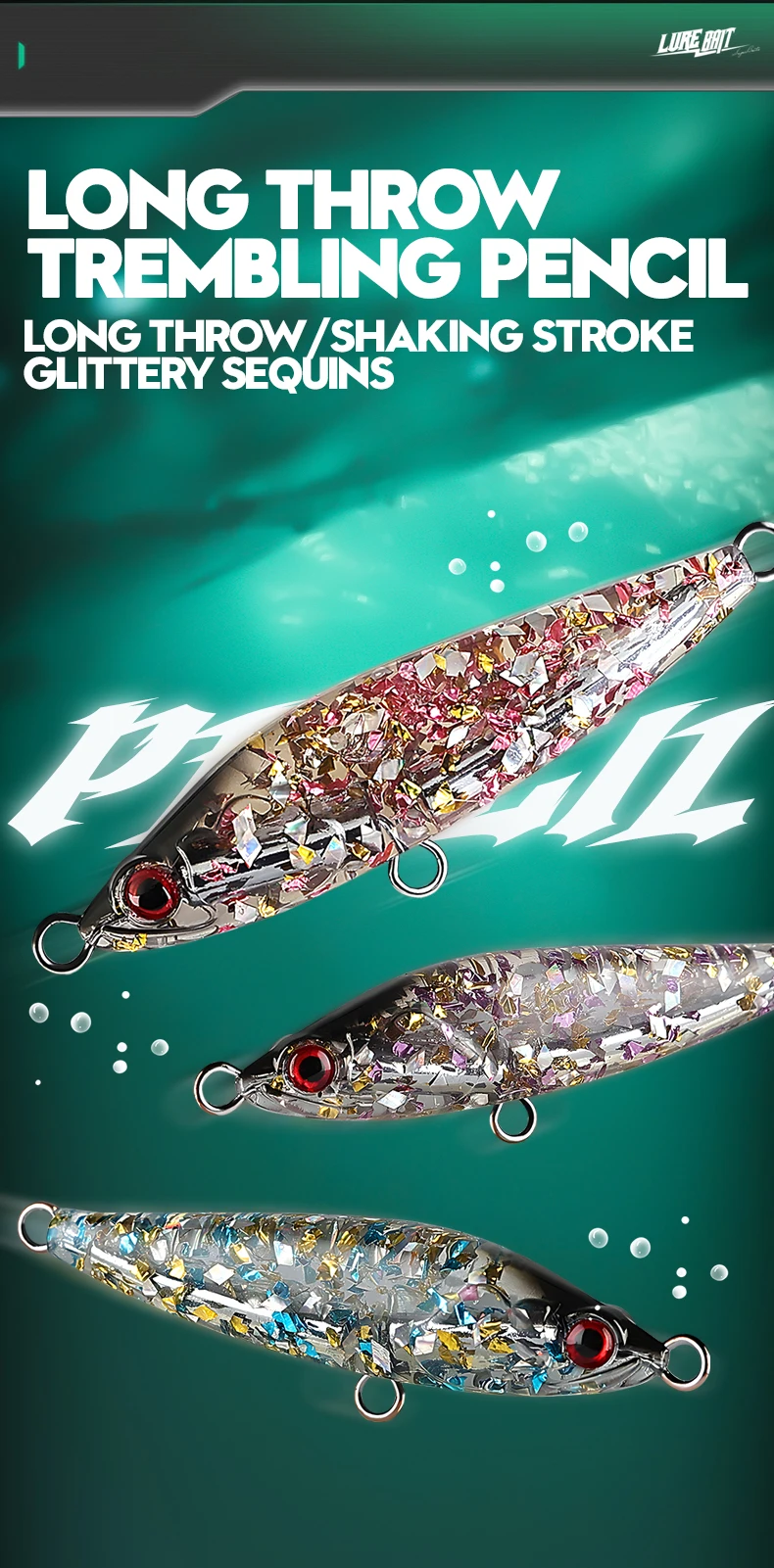 TAIYU Harz-Fischköder Luya Kunstköder 7cm 17g Harter Köder Laser-Reflektierender Bleigewichteter Fischköder – Detail 1