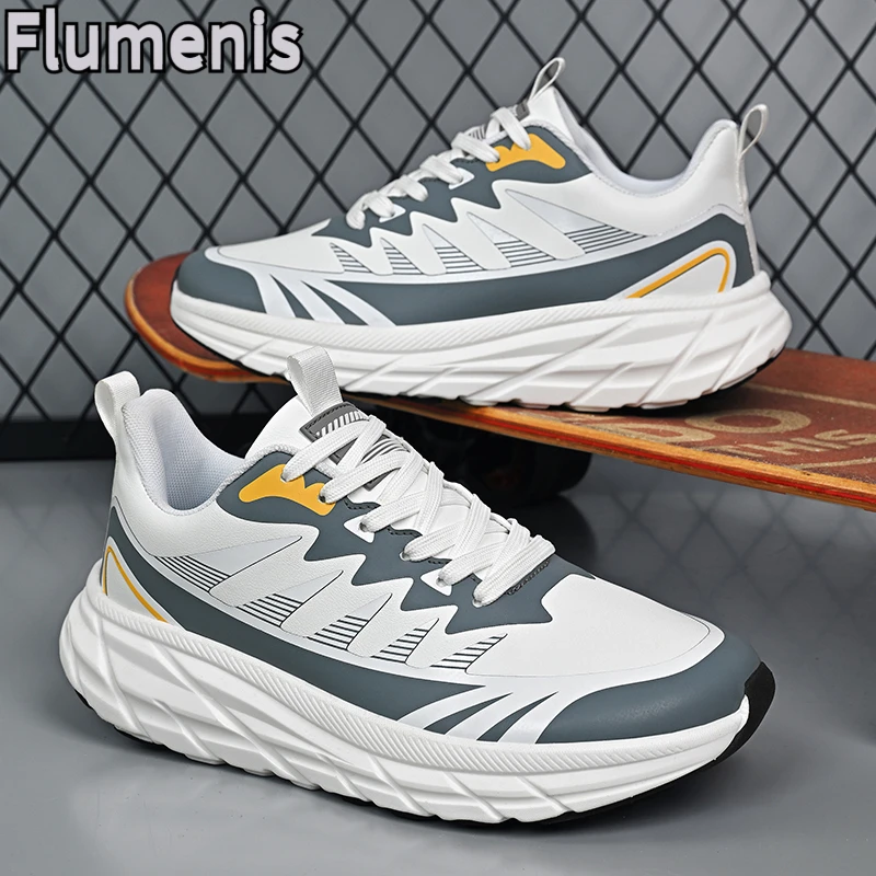 

Мужские удобные спортивные кроссовки с противоскользящей подошвой, повседневная обувь для поездок на работу, кроссовки для бездорожья с карбоновой пластиной.