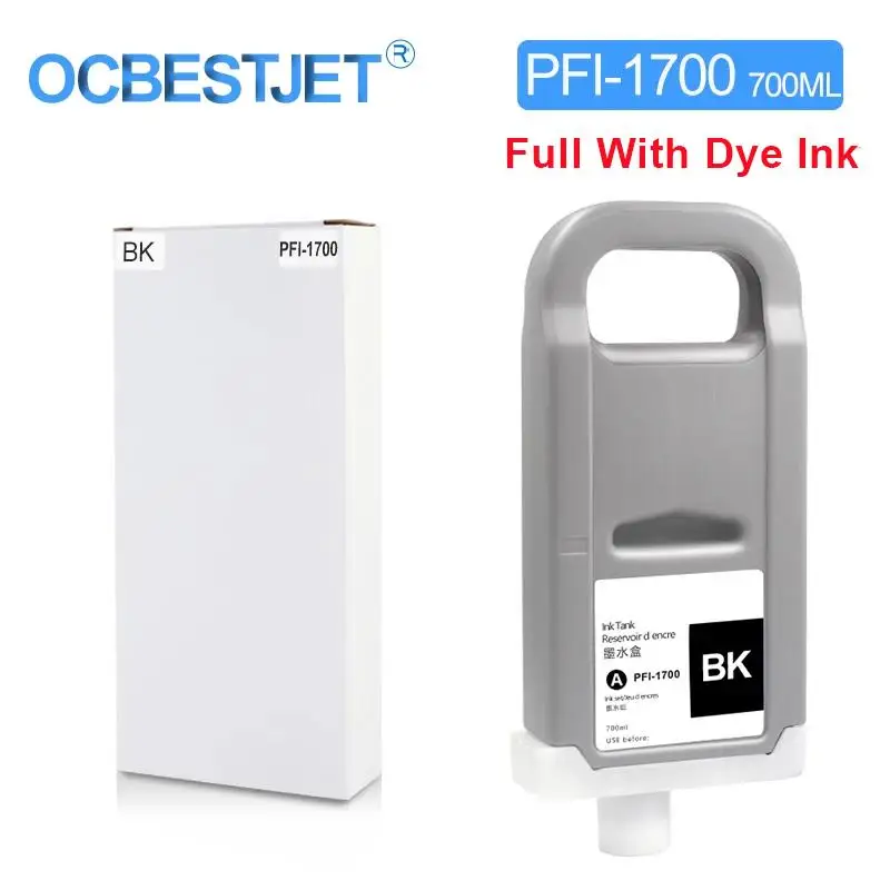 To For Canon PFI-1700 PFI1700 Compatible Ink Cartridge For Canon Pro 2000 4000 4000s 6000 6000s pro 2100 4100 6100 with Dye Ink