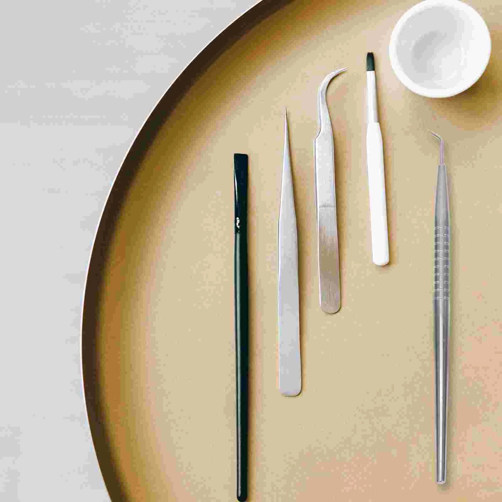 Wimpernbürste Bügelwerkzeug Dauerwelle Assistent Splitter Dauerwelle Wimpern Necken Nadel Silber