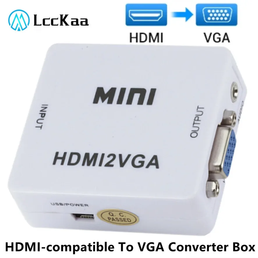 1080P HDMI-compatible To VGA Converter Box Digital To Analog