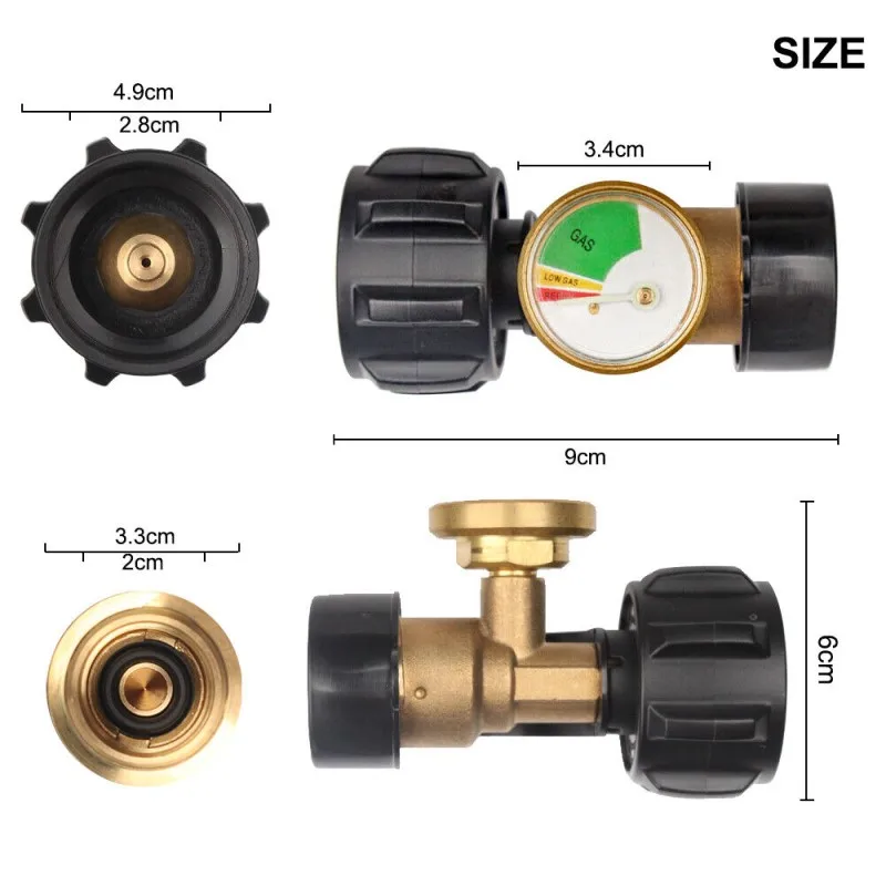 Gas Cartridge Head Conversion Adapter Nozzle Bottle Copper Gas Adapter Propane Tank Shifter Refill Flat Tank Conversion Adapter