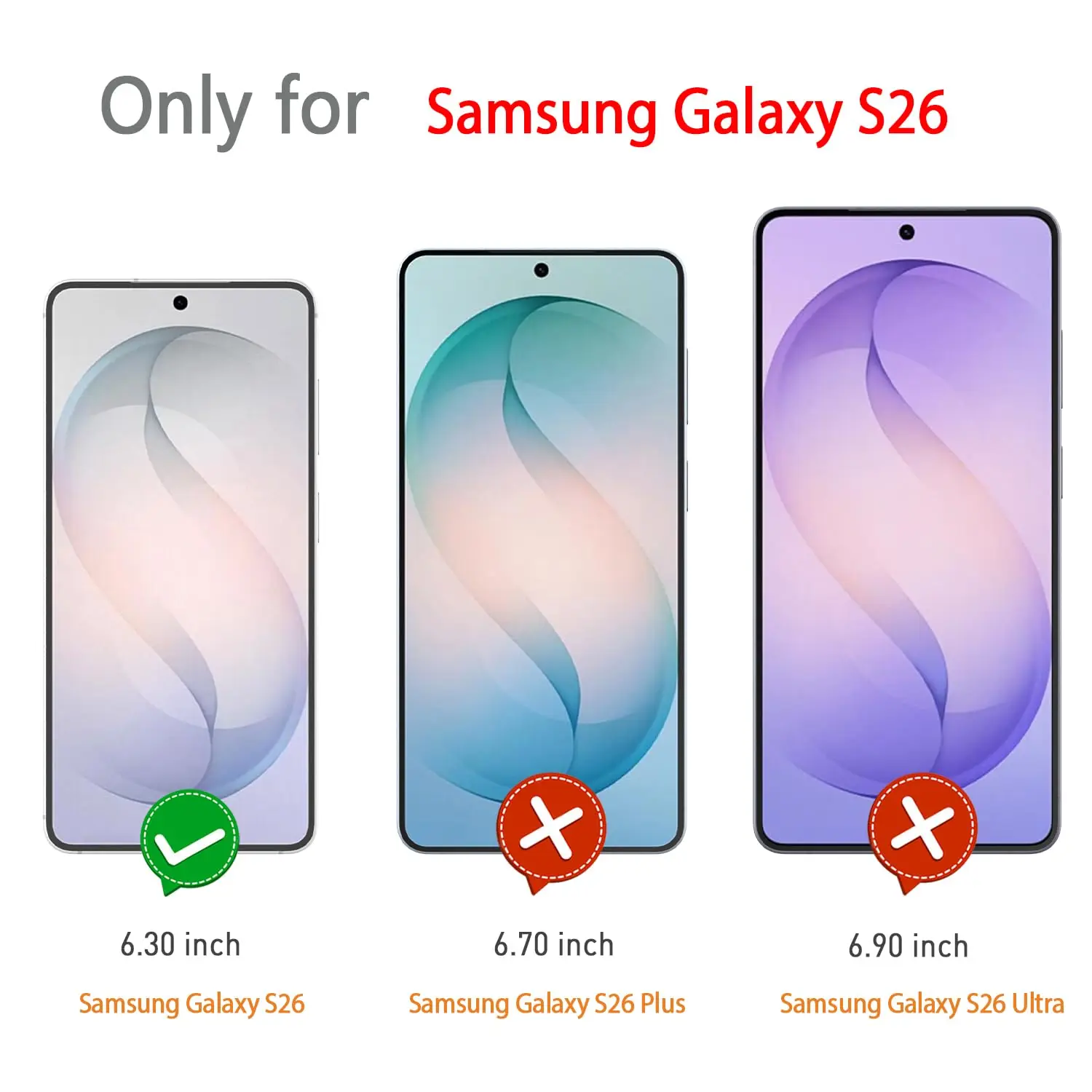 Screen Protector For Samsung Galaxy S26 6.3 inch Tempered Glass HD 9H Transparent Clear Anti Scratch Case Friendly