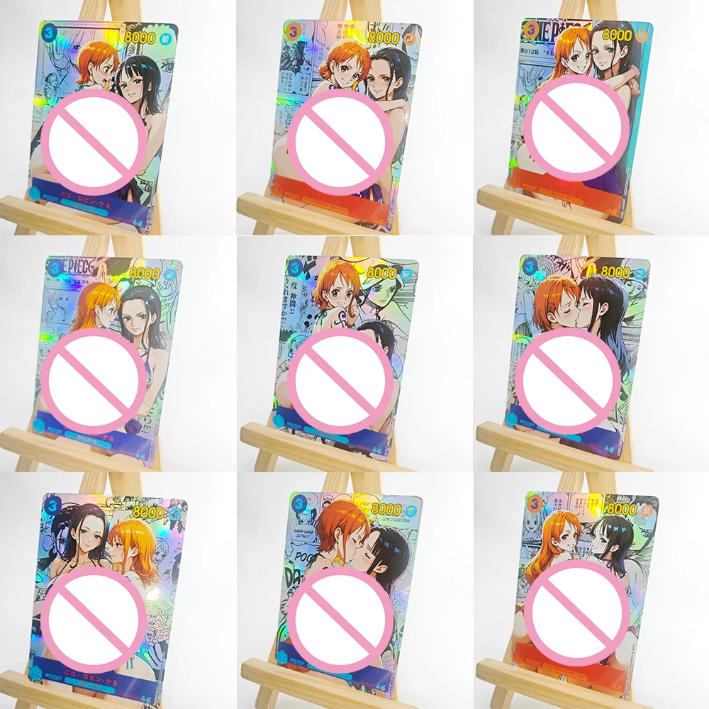 

9 шт./компл. Nami цельный ACG DIY Relief Boa·Hancock коллекция самоконтроля, фирменная торговая флэш-карта, подарок с героями мультфильмов аниме