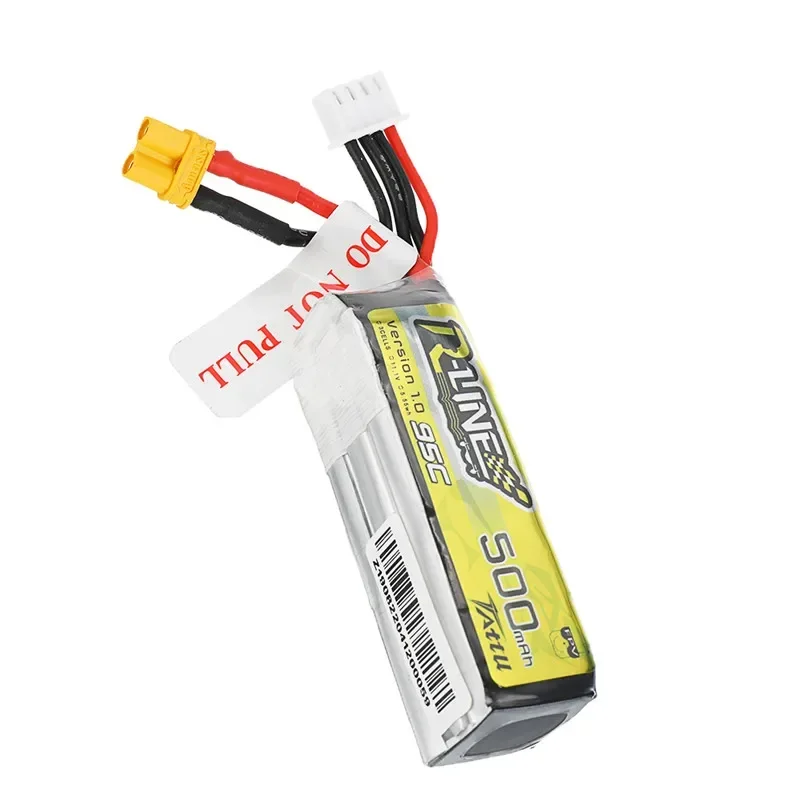 Gens Ace Tattu R-Line 1.0 Batteria ricaricabile LiPo 500mAh 95C 1S/2S1P con spina PH2.0/XT30 per RC FPV Racing Drone Quadcopter