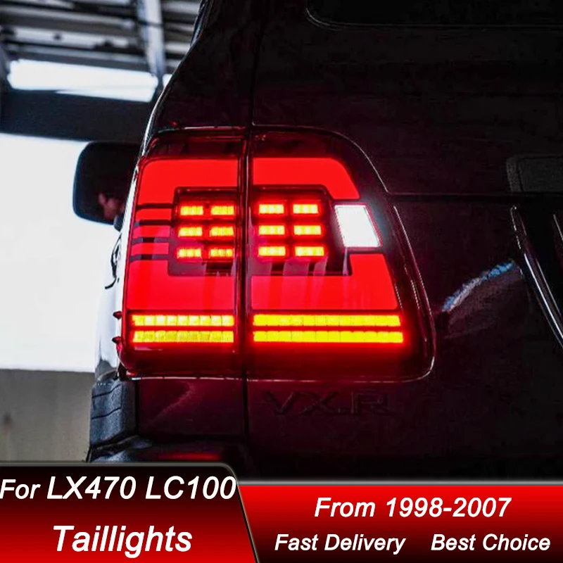 

Car Tail Lights For LEXUS LX470 TOYOTA LC100 1998-2007 new style full LED Tail Lamp Dynamic Turn Signal Light Tail Lamp Assembly