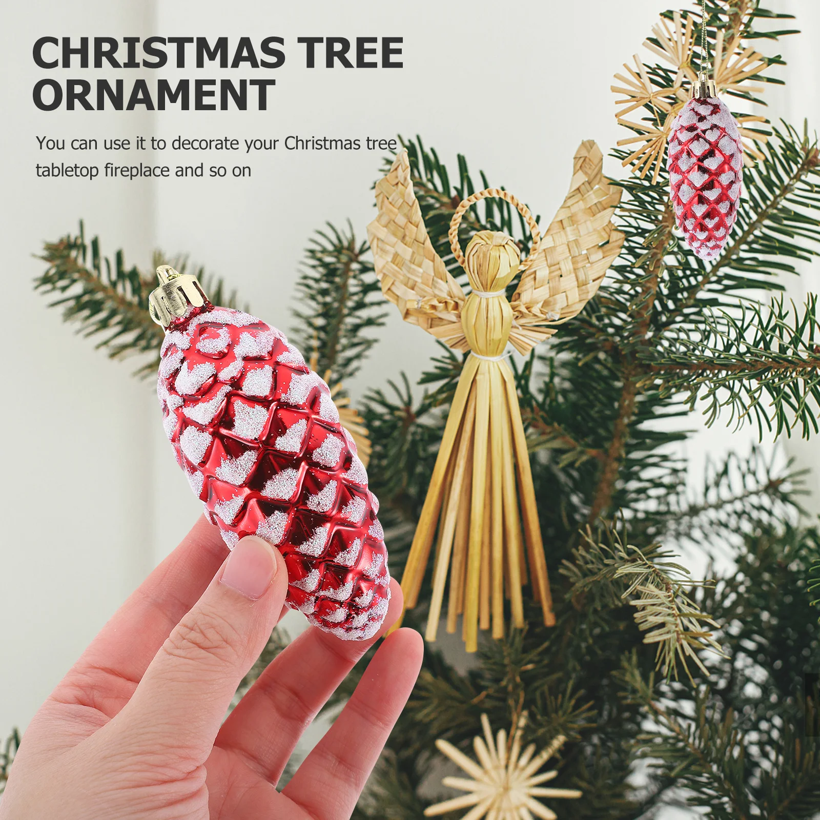

10Pcs Pine Cones Decoration Christmas Pendant Xmas Tree Hanging Ornaments Party Decor Xmas Holiday Decorations