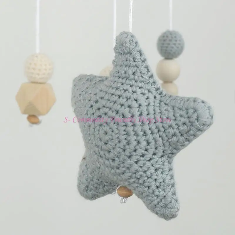 85AE Giường Đồ Chơi Trẻ Đồ Chơi Lục Lạc Cho Trẻ Sơ Sinh Đồ Chơi Cũi Động Bằng Gỗ Cho Bé