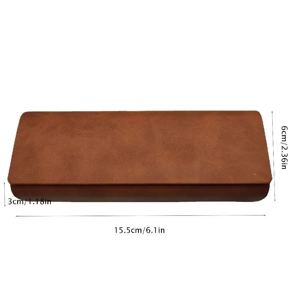 PU Leather Eyewear Bag Portable Retro Wear-resistant Sunglasses Case Waterproof Glasses Box