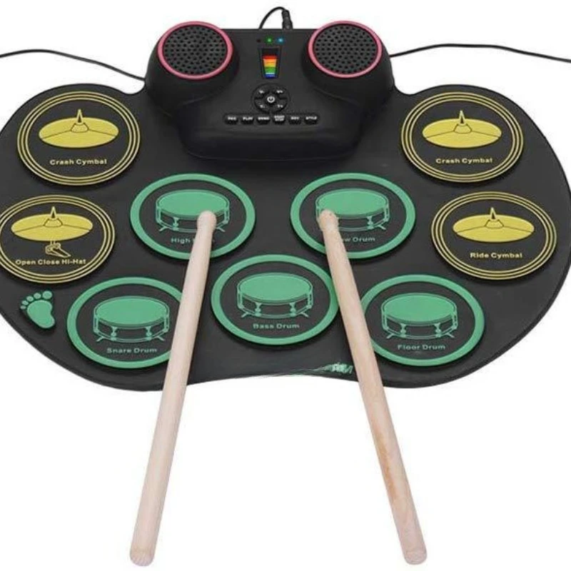 

Bluetooth hand roll drum kit, portable practice drum pad, support computer DTX game drums kit