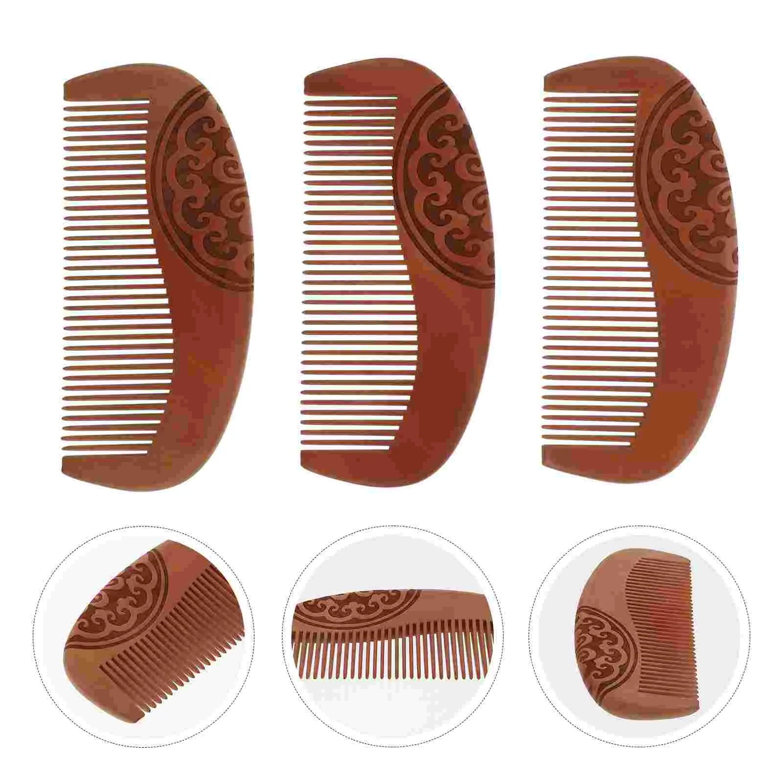 

Hair Detangling Brush Wooden Comb Combs Women Fashion Hairbrush for Brown Practical Massage Tools