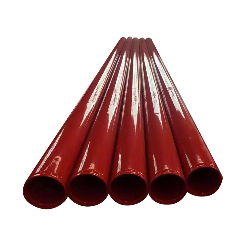 Fire Fighting Welded Carbon Steel Pipe Welded Pipe ASTM A59 4" 114mm Fire Sprinkler Grooved Both End Reds Painted Fighting Pipe