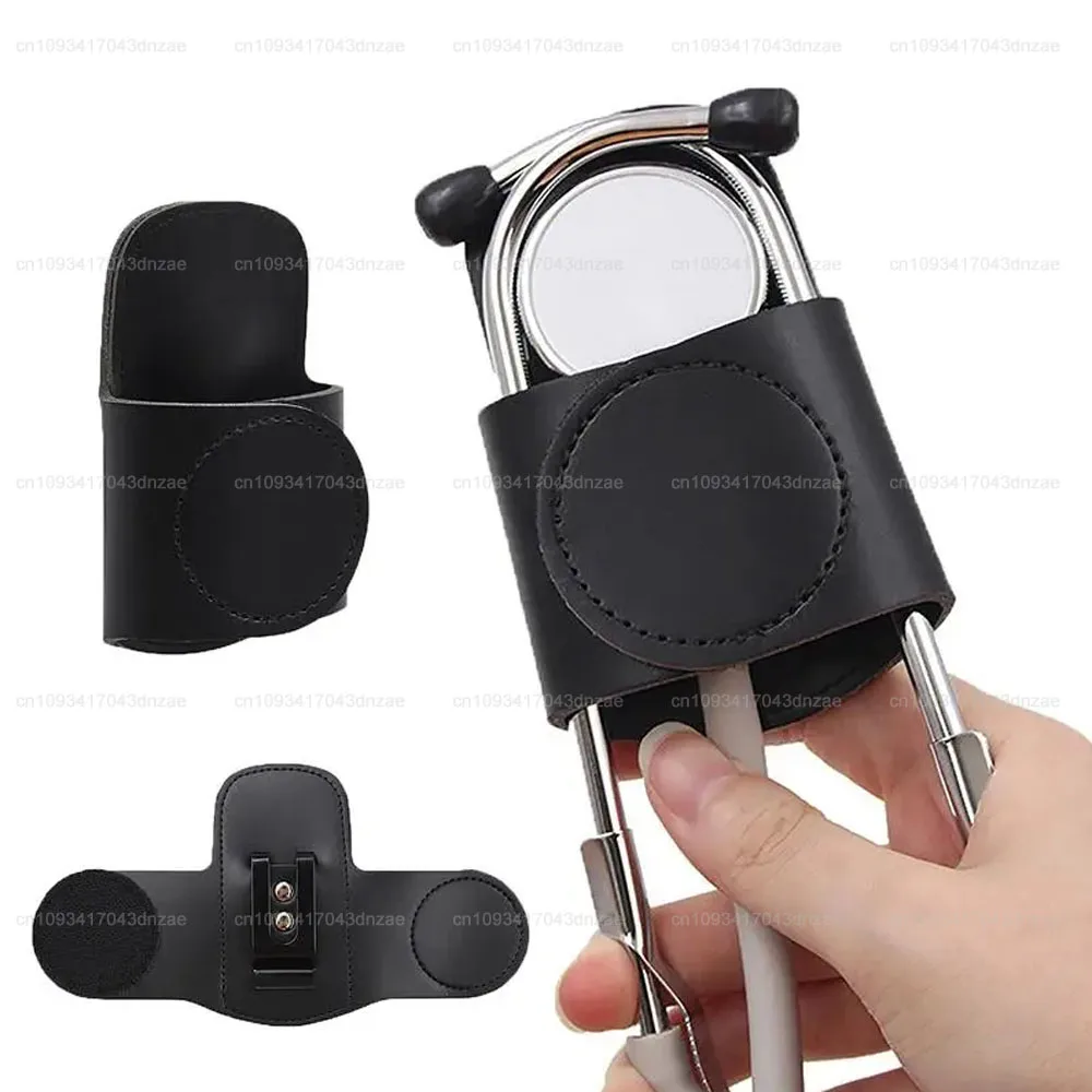 

1/2 шт., держатель для стетоскопа из искусственной кожи премиум-класса для большинства стетоскопов, U-образный держатель для стетоскопа, кобура с зажимом на бедре, аксессуары