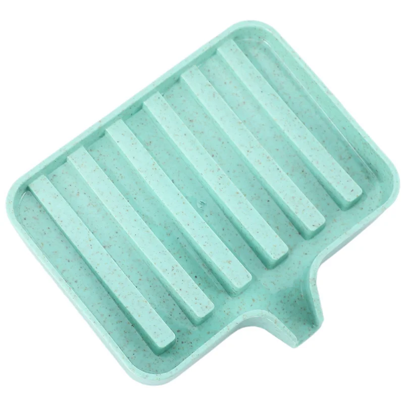 Soporte de esponja estante de almacenamiento escurridor caja de jabón bandeja jabonera 4 Uds bandeja de jabón de ducha herramienta jabonera soporte de placa Green-B61B