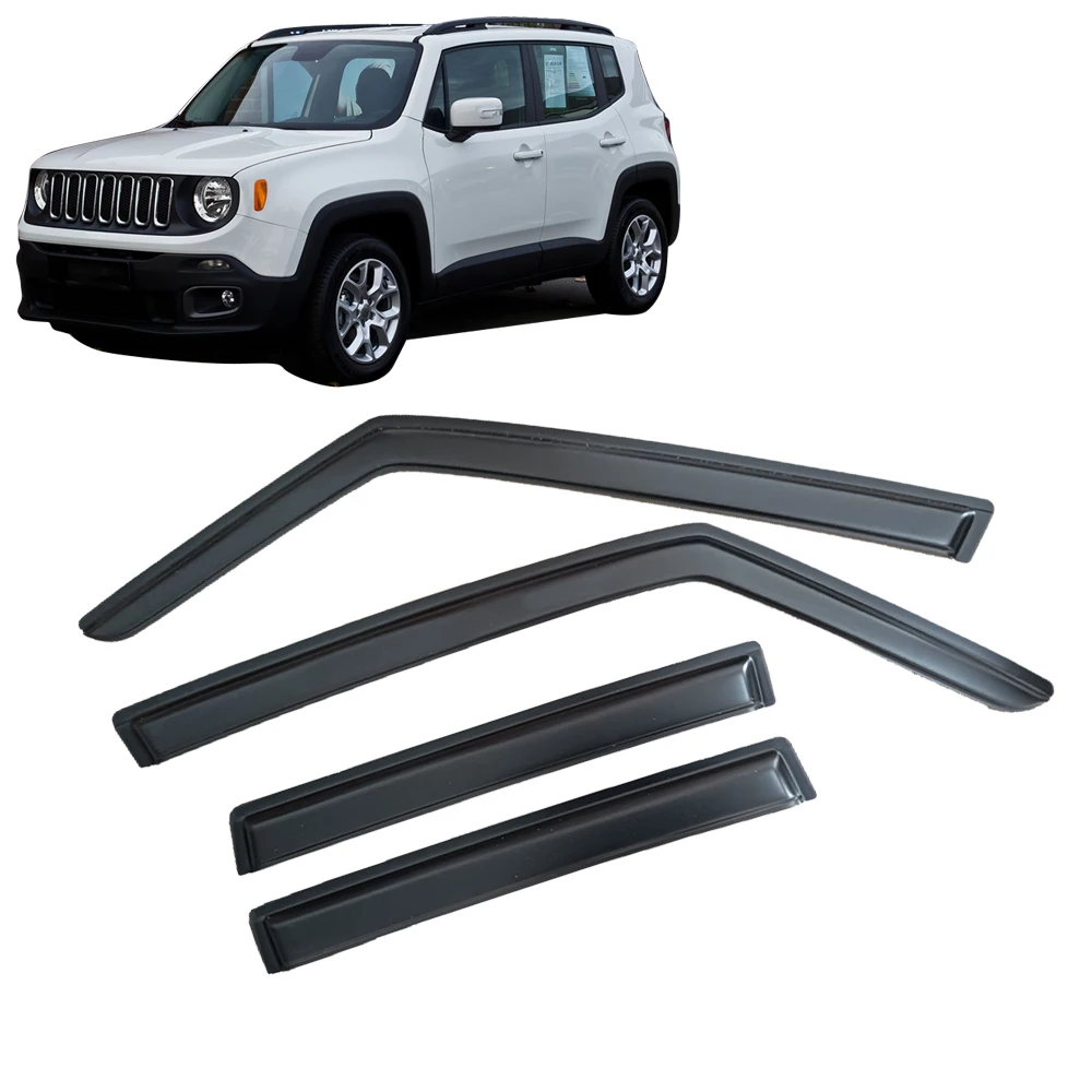 

Window Visor for Jeep RENEGADE 2015 2016 2017 2018 2019 2020 2021 2022 2023 Wind Deflectors Rain Guards Door Visor Vent Shades