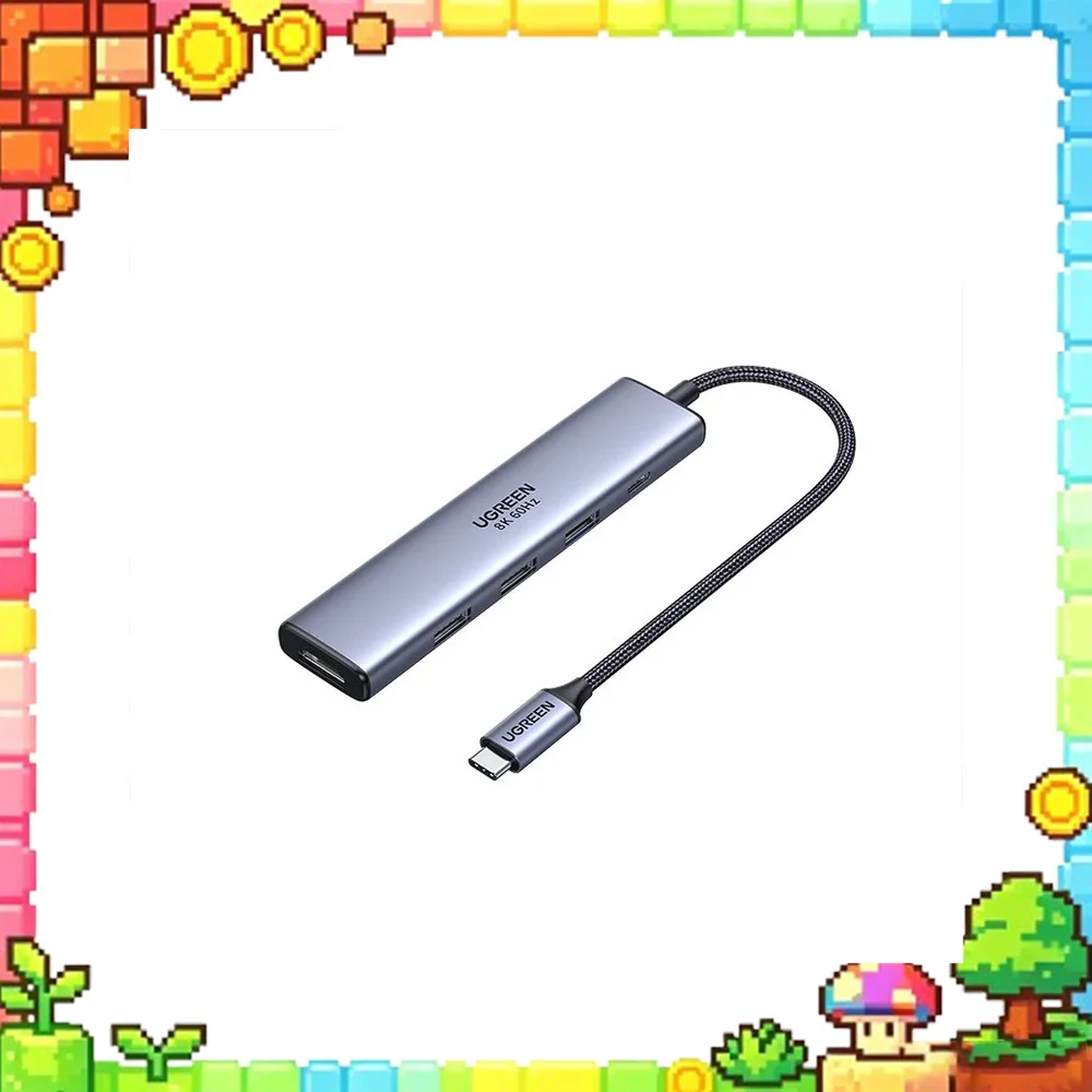 UGREEN 15905 USB C to DisplayPort 1.4 Hub 8K 60Hz 4K 240Hz 100W PD USB 3.0 Adapter.