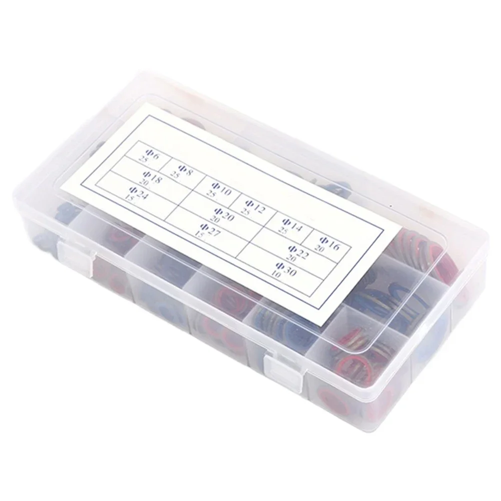 245PC 12 Size Assorted Sealing Gasket Set Silicone Rubber O-Ring Assortment Kits For Household Automotive Maintenance