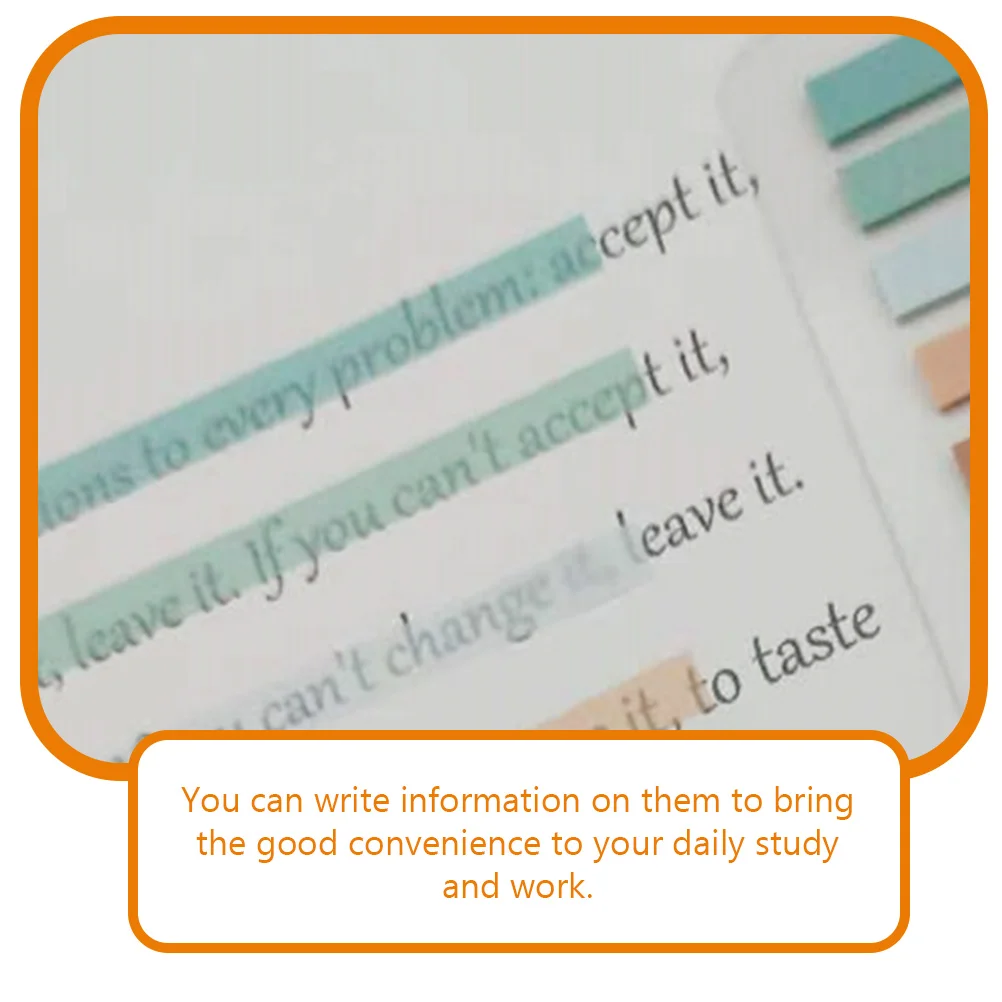 Imagem -02 - Notas Pegajosas Transparentes Auto-adesivas Postou-o Anotação Leia Notas Pegajosas Coloridas Marcadores