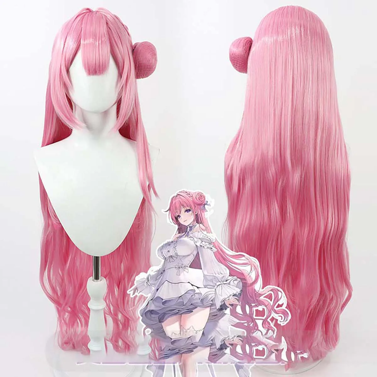 Women Game Dorothy Cosplay Long Pink Synthetic Wig