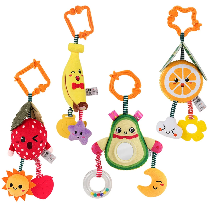 Plush Wind Chime Cart Pendant, Conforto bebê mordedor, Carrinho de brinquedo chocalho, Mãe, Dropship