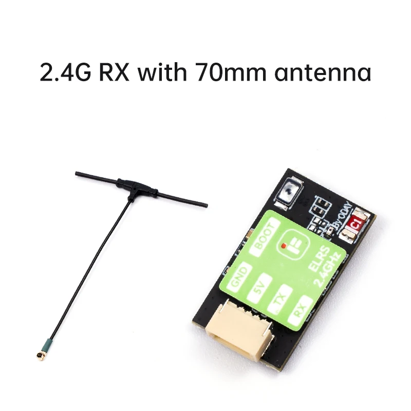 Receptor ELRS e Módulo TX com Antena, Dual-Band, Vara para Comando 8 FPV, 2.4G, ELRS 915MHz, 70mm, 40mm