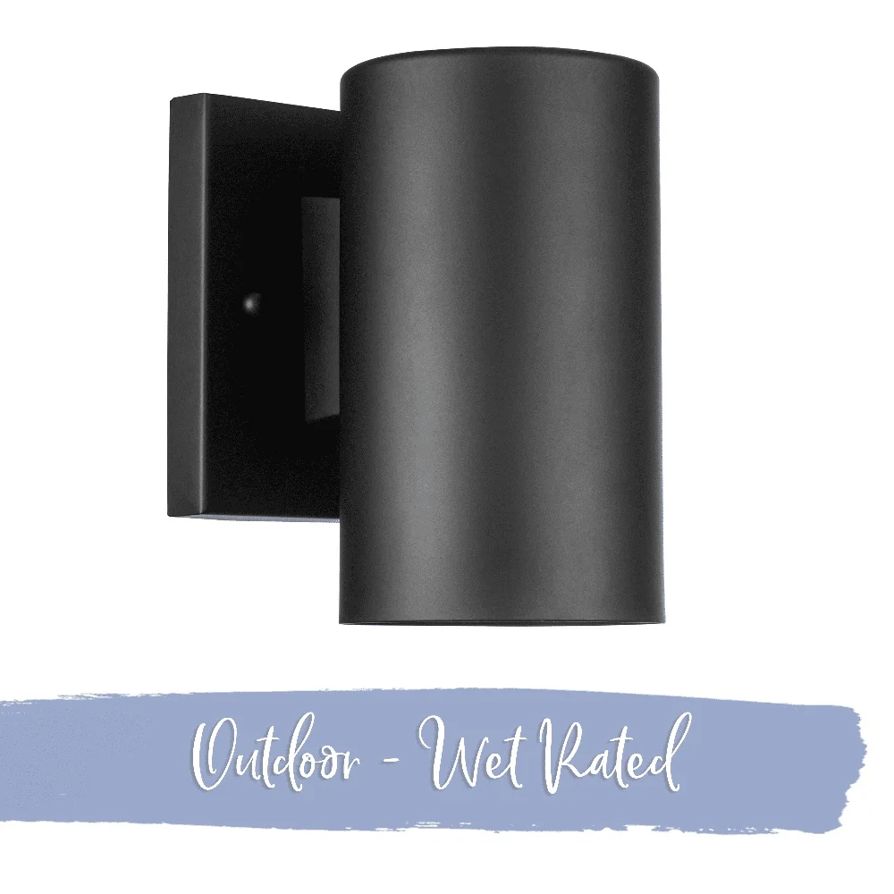 Modern Outdoor LED Wall Light Wet Rated Cylindrical Design Stylish Fixture Patio Garden Entryway E26 Bulb Compatible Easy