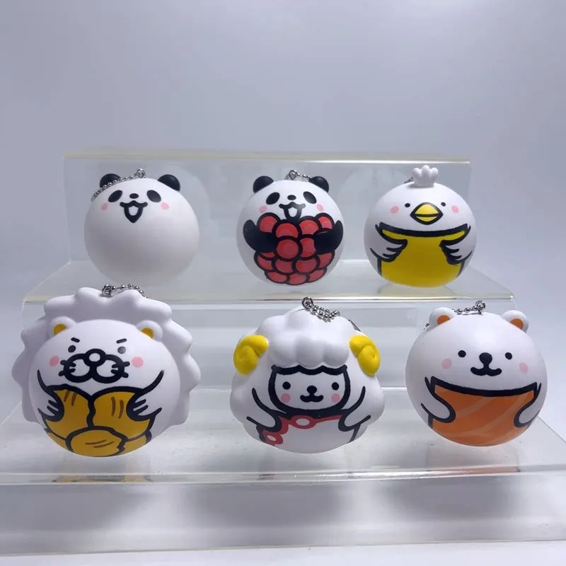 

Genuine Japanese Sushiro Mascot Keychain Cute Seal Sheep Bear Salmon Egg Mascot Figurine Ornament