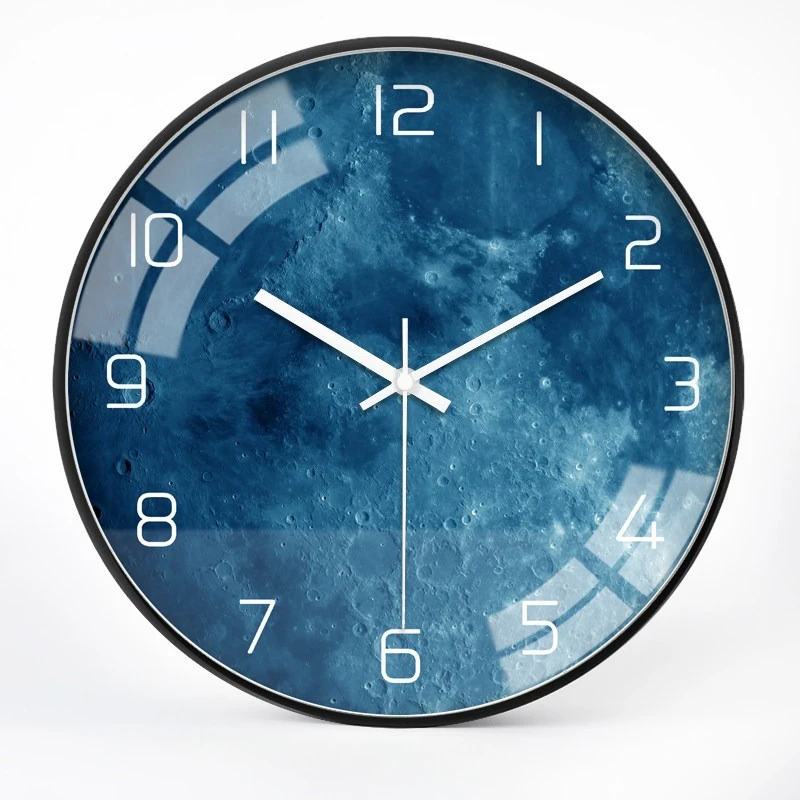 Premium Stylish Nordic Modern Planet Design Wall Clock,Creative European Minimalist Silent Quartz Timepiece for Living RoomDecor