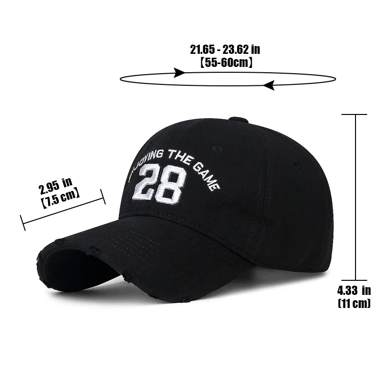 High Quality Number 28 3D Embroidery Cotton Adjustable Baseball Cap Sun Hat Trucker Caps Dad Hat