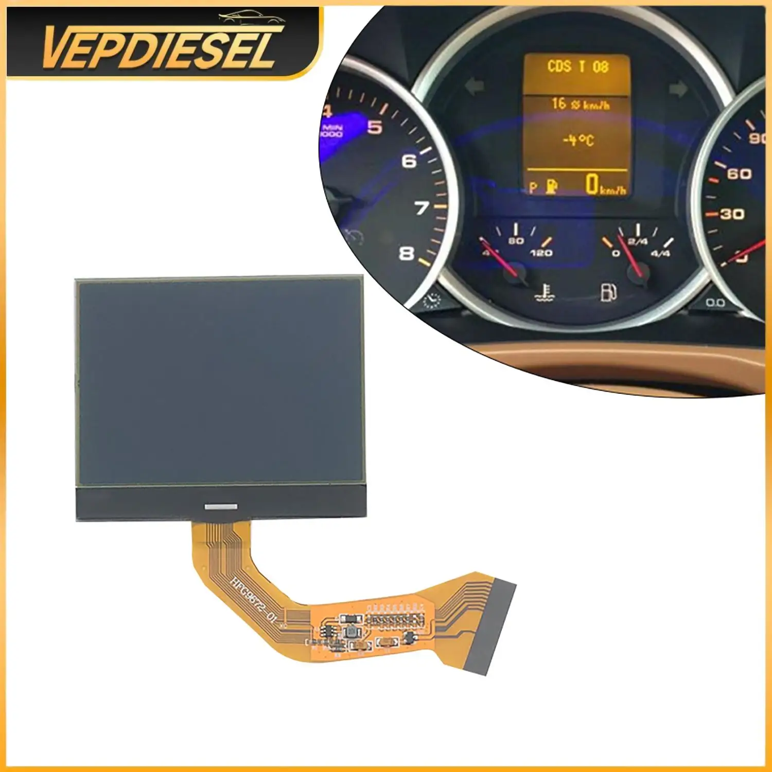 

7L6920 970D 7L6920970R/L Dashboard Monochrome LCD Screen Pixel for VW Touareg V6 Porsche Cayenne S Pixel Repair Part Accessories