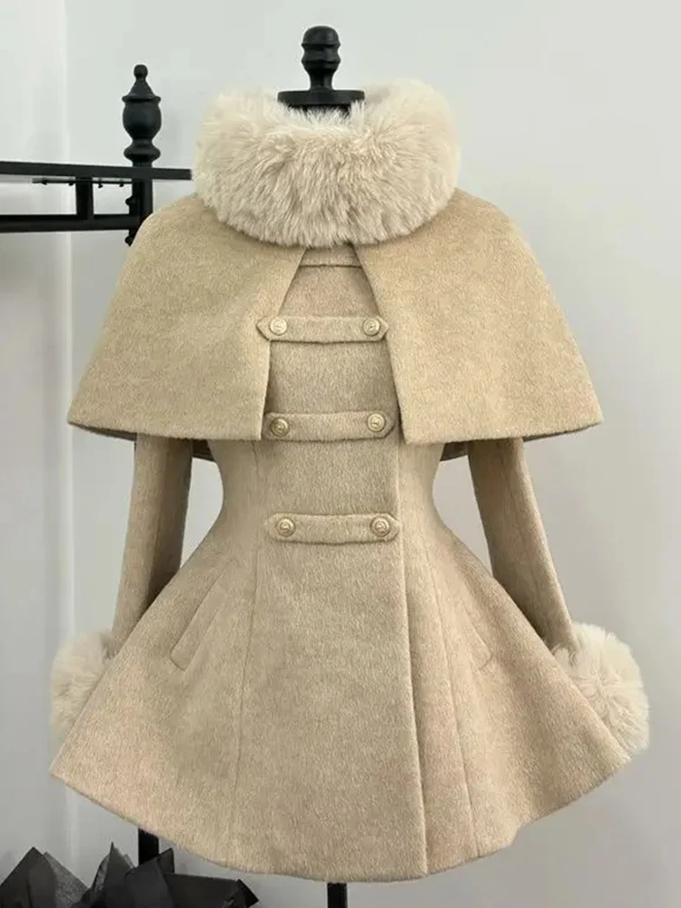 

Winter Overcoat Thick Wool & Blends Outwear Long Coat Women Trench Chaquetas Mujer Chic Japanese Jacket Outdoor