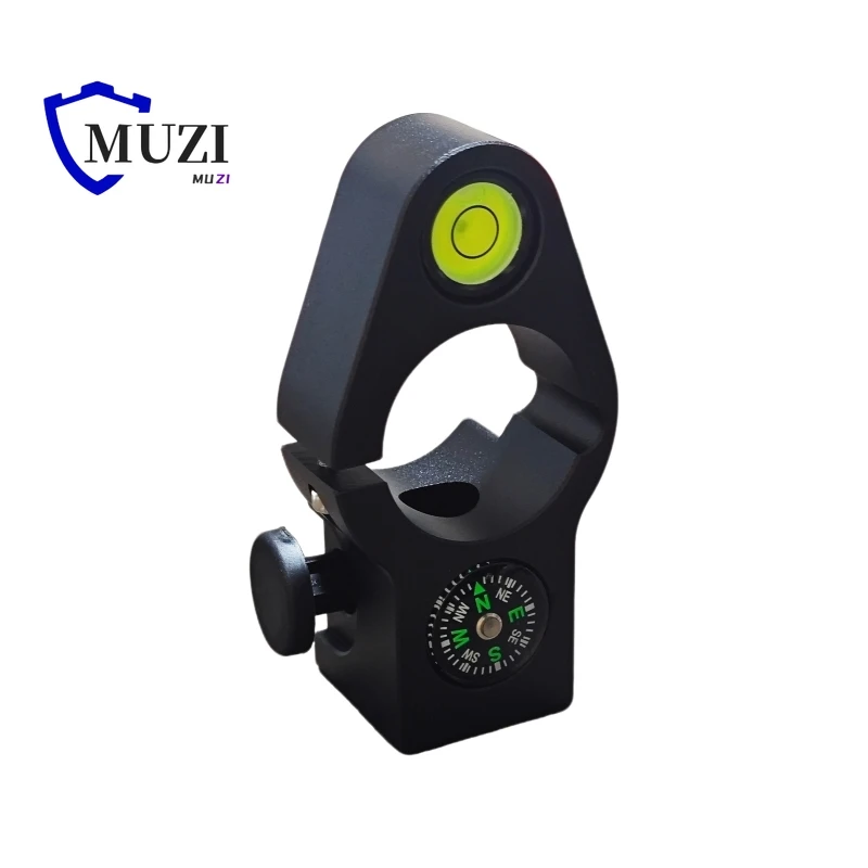 Universal GNSS GPS Range Pole Cradle Bracket Clamp level bubble with Compass for Diameter 32mm survey Center Pole Holder Mount