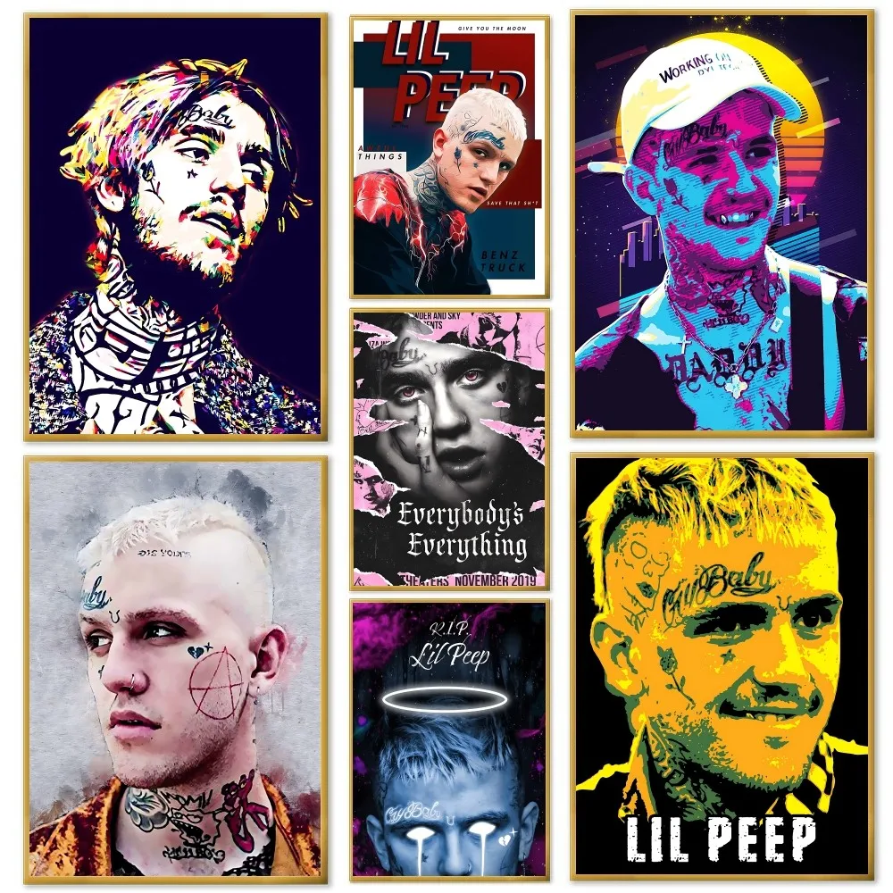 

Поп-рэп-арт Lil Peep постер для дома, гостиной, спальни, бара, кафе, художественный декор