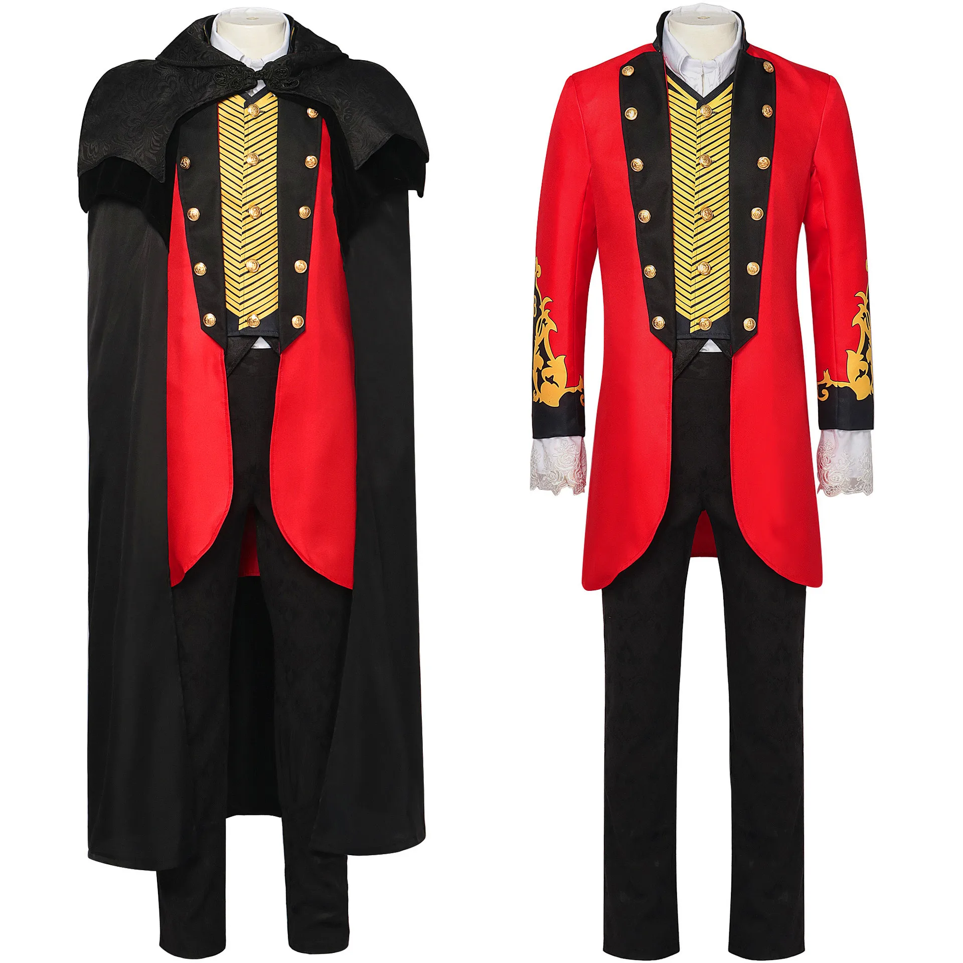 Medieval Gothic Steampunk Vampire Trench Cosplay Costume Victorian Tuxedo Court Nobles Shirt Pants Coat Uniform Tailcoat