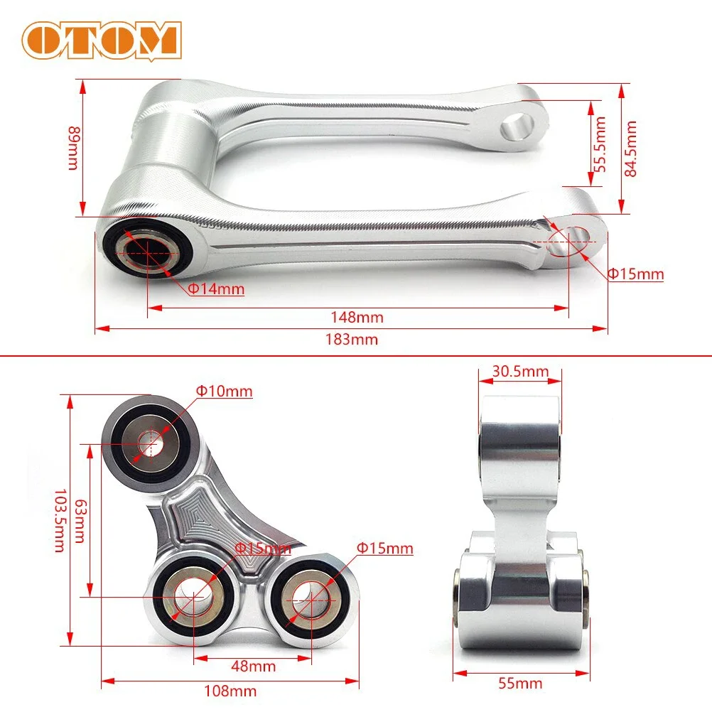 

In stock OTOM Motorcycle CNC Rear Suspension Pull Rod Swingarm Linkage ARM Rear Shock Triangle Lever for HUS QVARNA GASGAS