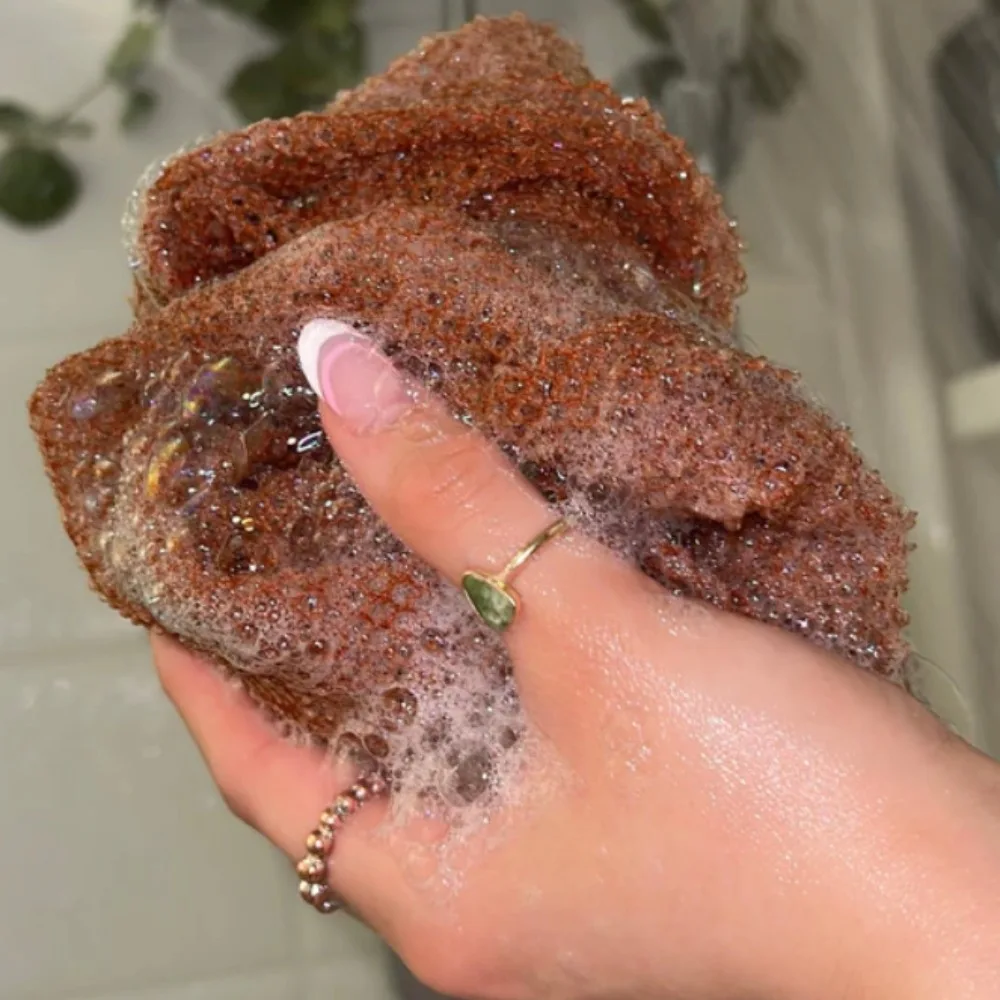 Exfoliating Mesh African Exfoliating Net Sponge Skin Smoother Back Scrubber African Bath Sponge Smooth Skin Long Strip view 4
