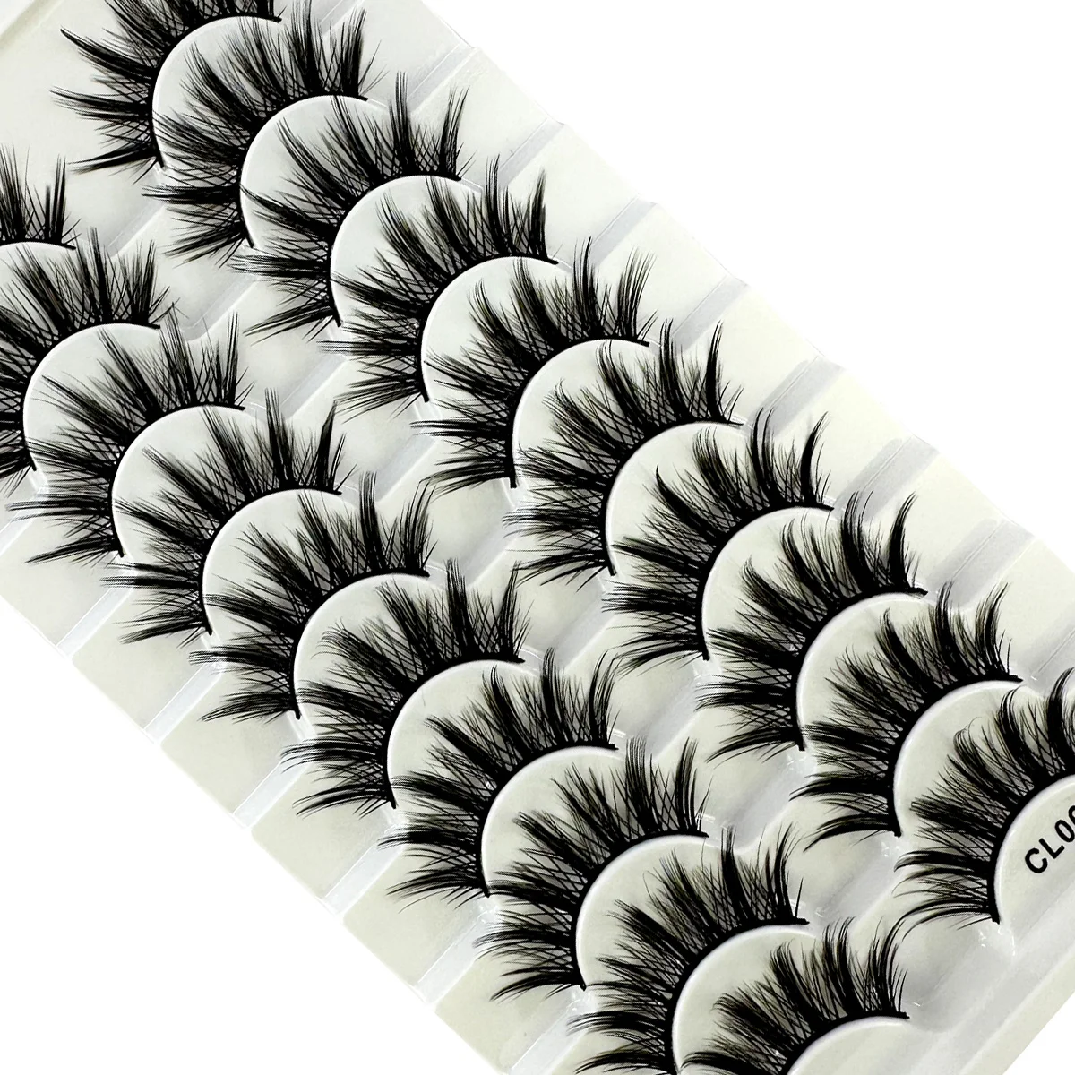 New 10pairs Eyelashes Manga Lashes Natural False Lashes Fluffy Soft Cross Fairy Little Devil Lashes Extension Makeup